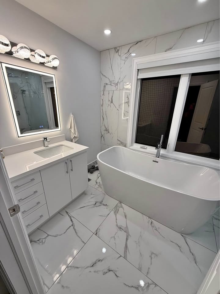 Cleaned marble bathroom in a GTA home