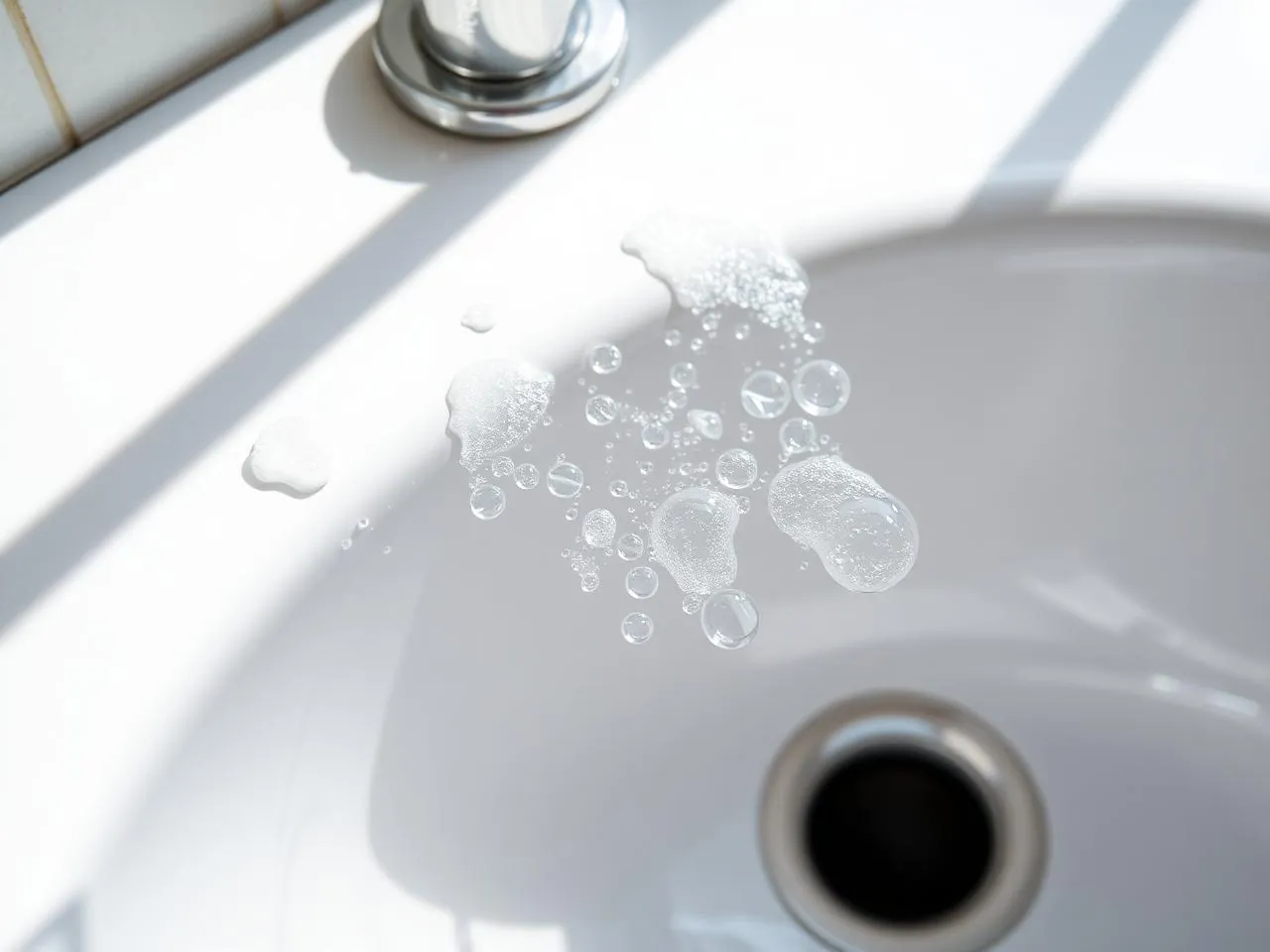 Sparkling clean bathroom sink