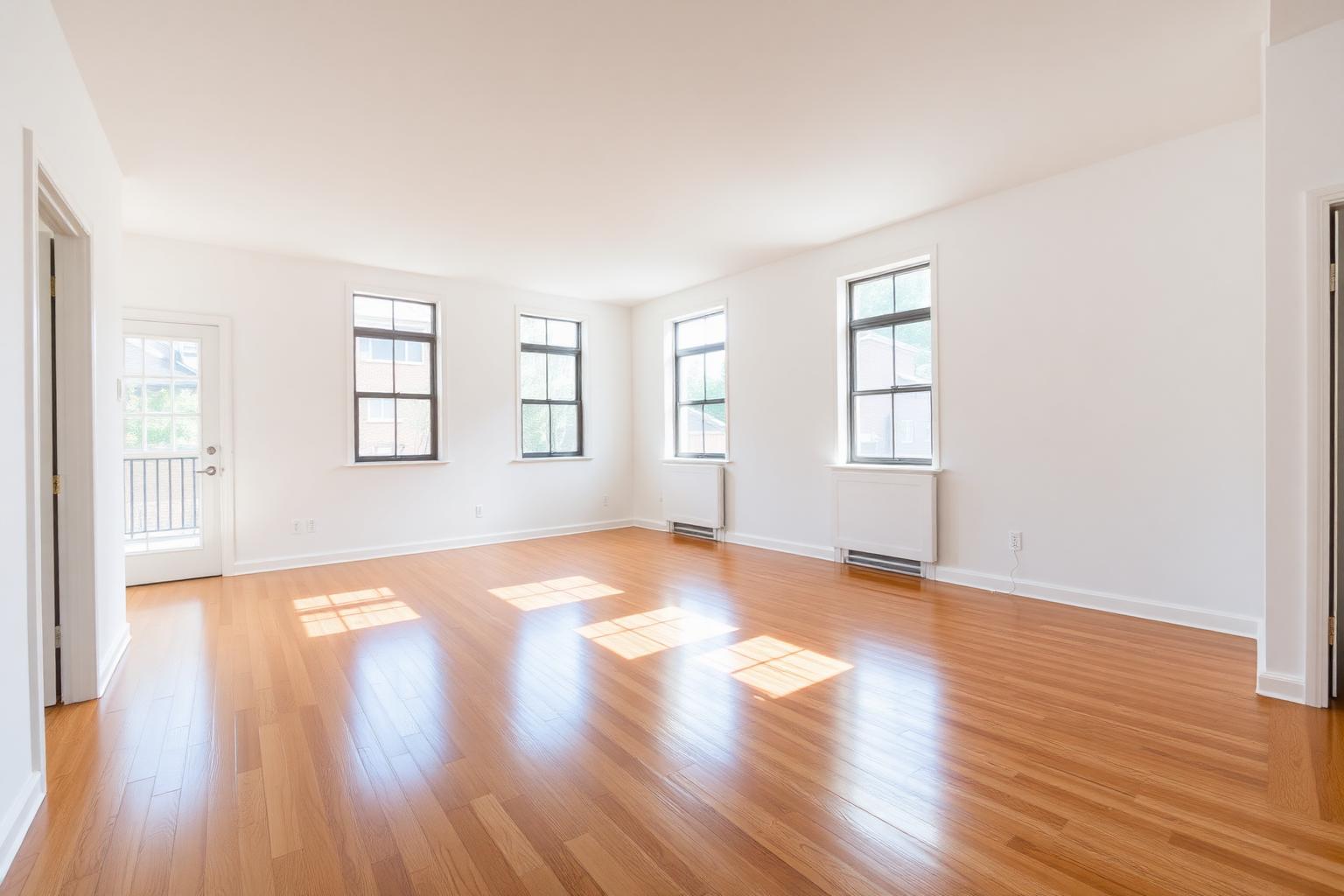 Spotless vacant apartment after a move-out cleaning service in the GTA